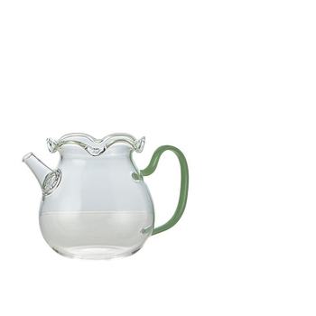 Ceainic din sticlă borosilicat de înaltă rezistență la temperatură, cu ceașcă de distribuție a ceaiului, potrivit pentru ceaiuri verzi și aromate