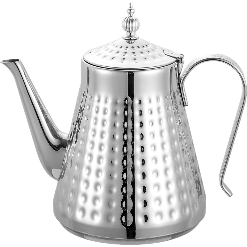 Ceainic din oțel inoxidabil cu filtru, compatibil cu plitele cu inducție, capacitate mare, stil lux discret, pentru infuzarea ceaiului