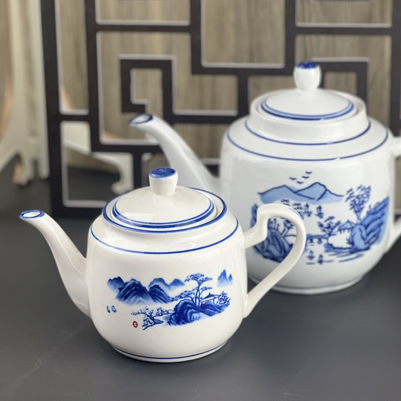 Ceainic ceramic rezistent la temperaturi înalte, cu filtru, stil chinezesc retro, disponibil în dimensiuni mici și mari