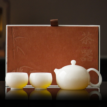 Set Gongfu de ceai din ceramică, cu un ceainic și două cești – set mic cadou