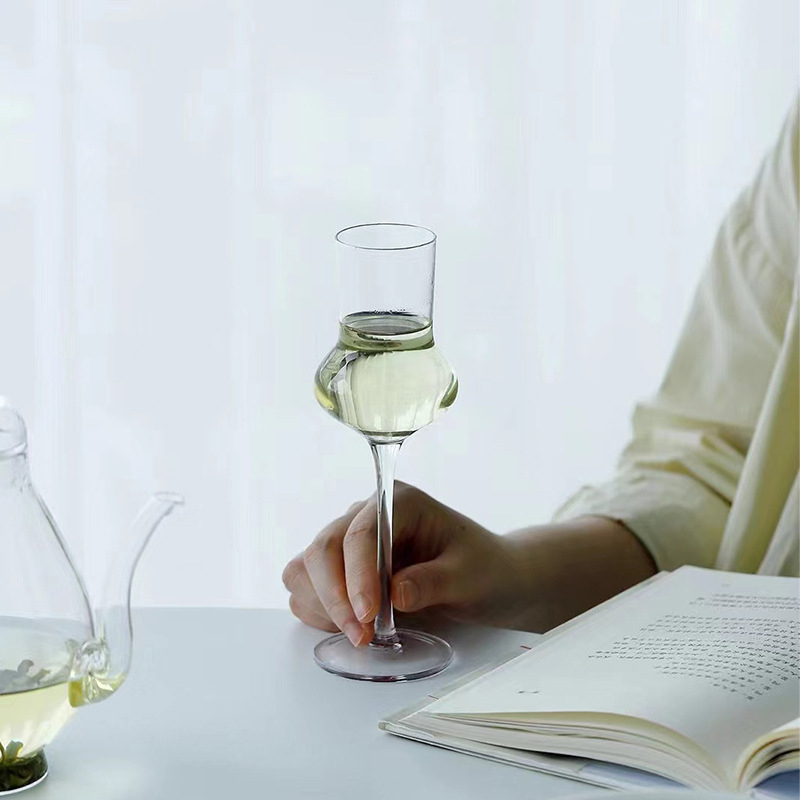 Set din sticlă cu ceainic, carafă de vin și pahare înalte, în cutie cadou, sticlă rezistentă la căldură