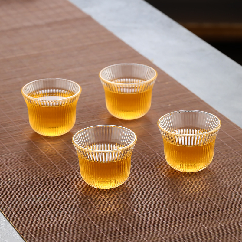 Ceainic din sticlă borosilicată rezistentă la căldură, mânere din lemn de nuc, stil chinezesc modern, set de ceai pentru birou, ceai verde și ceai de flori