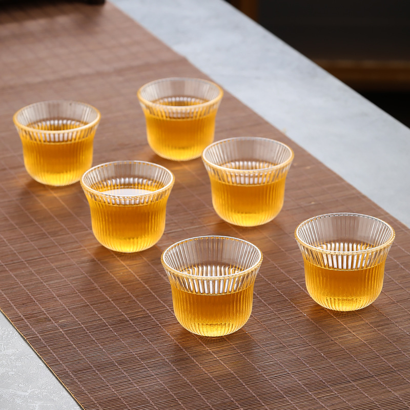 Ceainic din sticlă borosilicată rezistentă la căldură, mânere din lemn de nuc, stil chinezesc modern, set de ceai pentru birou, ceai verde și ceai de flori