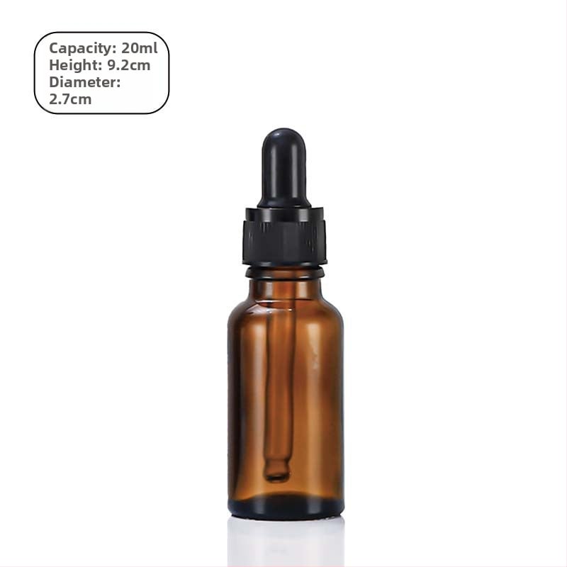 Set ambrové sklenené fľaše: 5 ml fľaše na éterické oleje, 10 ml kvapkacie fľaše, 30 ml fľaše na doplnenie parfumu, 50 ml prázdne fľaše na sérum