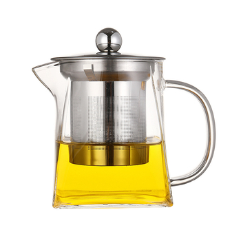 Ceainic din sticlă îngroșată, rezistent la temperaturi, cu infuzor pentru ceai cu flori — set Kung Fu pentru uz casnic