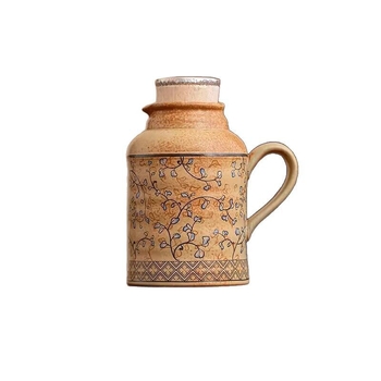 Ceainic ceramic retro, capacitate mare, pentru casă și birou – set ceainic și ceașcă de ceai