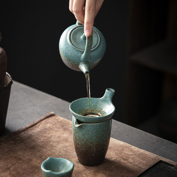 Set ceai ceramic Kung Fu în stil japonez, cu logo personalizabil, în cutie cadou