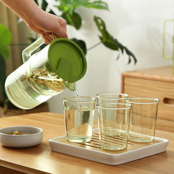 Set plastic pentru apă rece și suc, design modern, rezistent la temperaturi, capacitate mare, potrivit pentru băuturi și ceai cu lapte