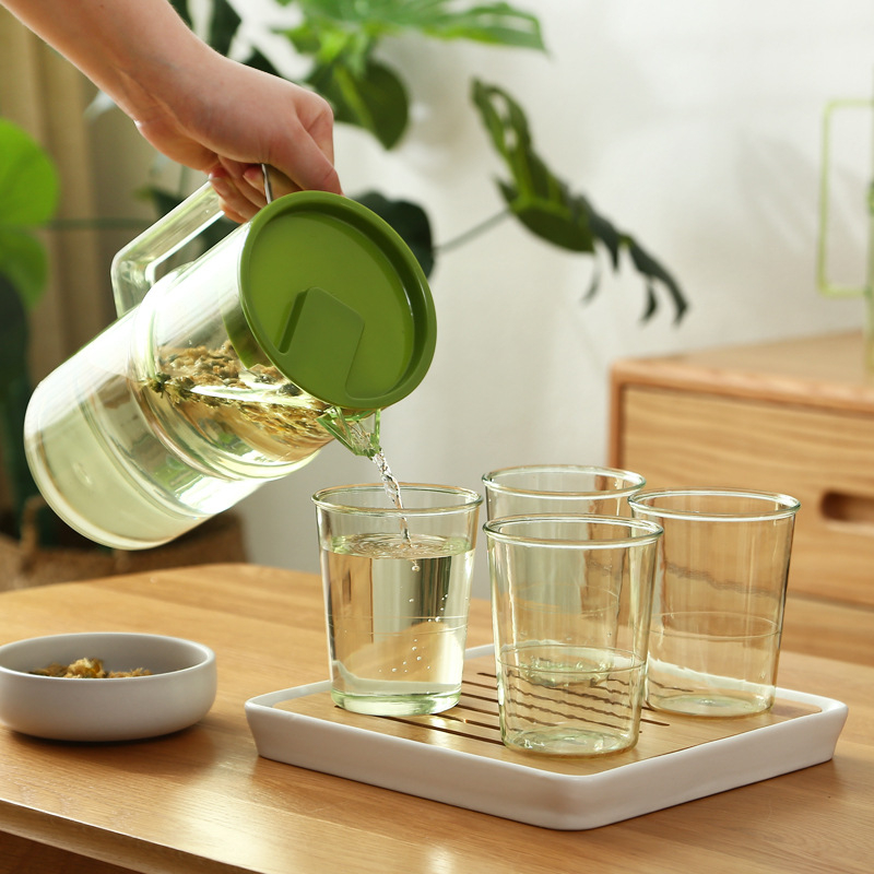 Set plastic pentru apă rece și suc, design modern, rezistent la temperaturi, capacitate mare, potrivit pentru băuturi și ceai cu lapte