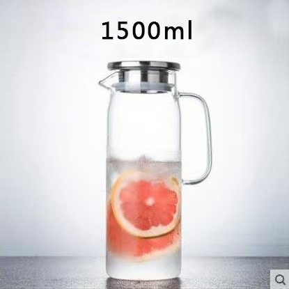 Carafă de sticlă pentru suc, rezistentă la temperaturi înalte, cu capacitate mare și infuzor de lămâie