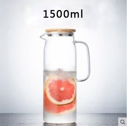Carafă de sticlă pentru suc, rezistentă la temperaturi înalte, cu capacitate mare și infuzor de lămâie