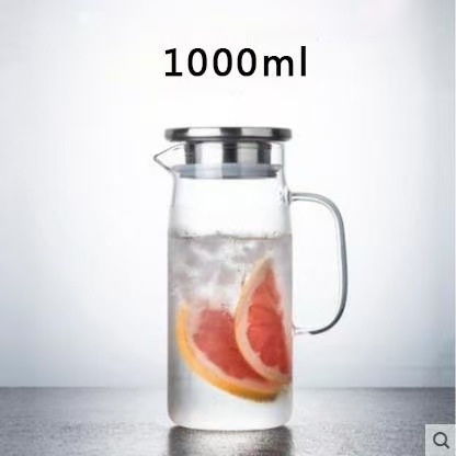 Carafă de sticlă pentru suc, rezistentă la temperaturi înalte, cu capacitate mare și infuzor de lămâie