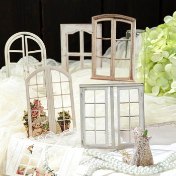 Stickere din seria Window Dream, Yu Xian — stil retro european, ferestre 3D decupate pentru decor DIY jurnal (10 buc.)