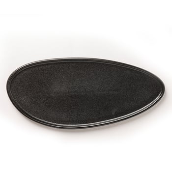 Tavă ceramică pentru ceai și fructe în stil neo-chinezesc, cadru din oțel negru, finisaj glazurat, ceramică rezistentă la temperaturi înalte, design retro.