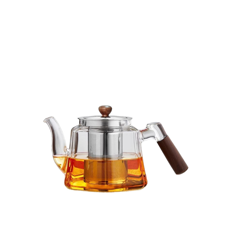Ceainic din sticlă cu filtru pentru uz casnic, set de ceai cu flori și set Kung Fu, vas îngroșat, ceainic rezistent la căldură pentru infuzare și preparare ceai
