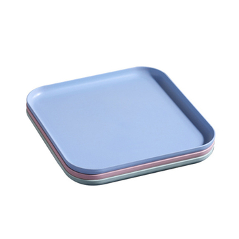 Platou pătrat din plastic în stil nordic, mare pentru uz casnic, pentru ceai, mic dejun și gustări