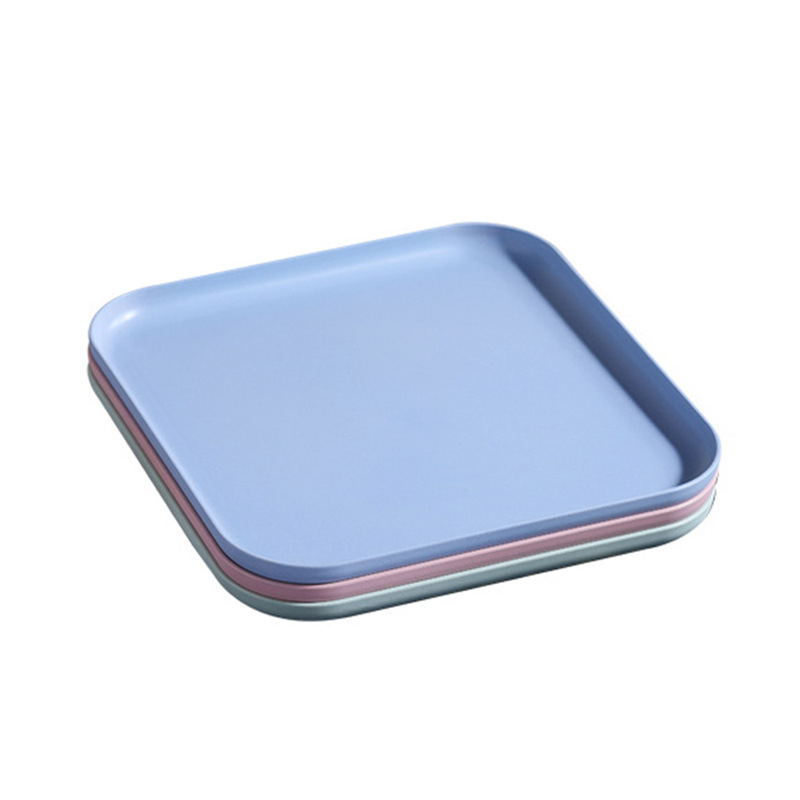 Platou pătrat din plastic în stil nordic, mare pentru uz casnic, pentru ceai, mic dejun și gustări