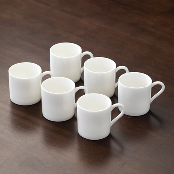 Cească de ceai din porțelan alb cu mâner, set de ceai Kung Fu din ceramică, protecție anti-arzire, mică cană de apă, pentru casă și birou