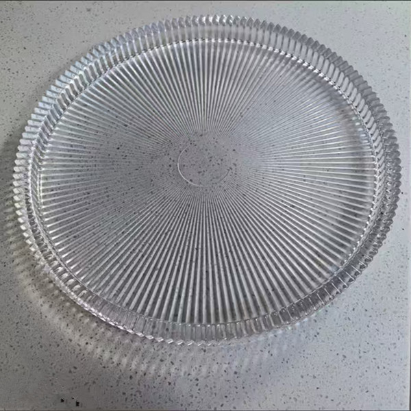 Japán stílusú kerek üvegtál gyümölcsökhöz és desszertekhez, tortaállvány, teás tál, étkészlet