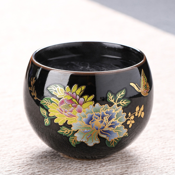 Ceai în stil chinezesc, cu schimbare de culoare, ceașcă neagră din ceramică în formă de ou-dragon, singură ceașcă pentru ceai Gongfu, cadou ceramic