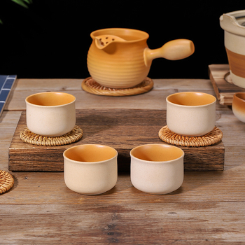 Set Gongfu de ceai din ceramică de piatră: ceainic, cești de ceai, ceașcă aromată, ceașă a maestrului și bol de ceai