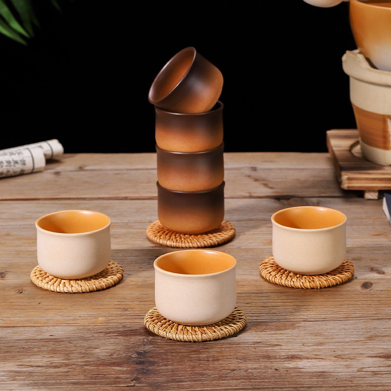 Set Gongfu de ceai din ceramică de piatră: ceainic, cești de ceai, ceașcă aromată, ceașă a maestrului și bol de ceai