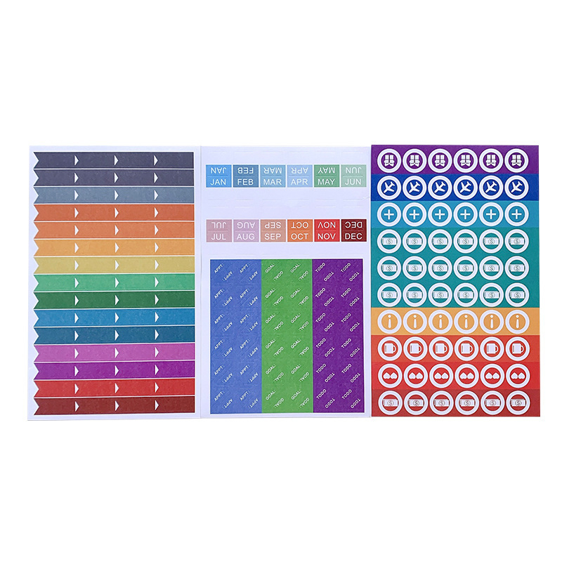 Nucleu înlocuibil pentru carnet A6 cu foi, accesorii pentru sistemul de bugetare a numerarului, etichete în engleză