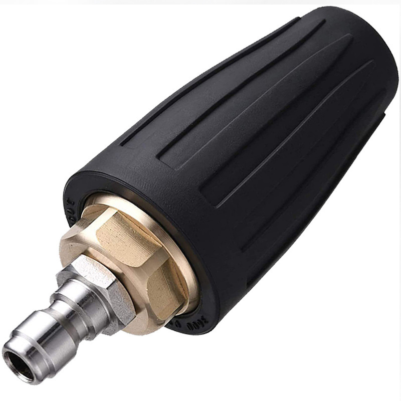 Pistol de apă cu presiune înaltă, duză rotativă în formă de lotus, conectare rapidă de 1/4", nucleu ceramic, duză din cupru și oțel inoxidabil, 7 culori