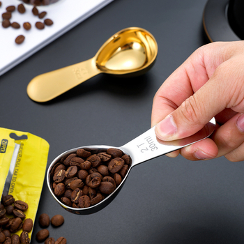 Lingură de măsurare pentru lapte praf din oțel inoxidabil 304, mâner adânc, 15/30 ml, pentru ceai și cafea