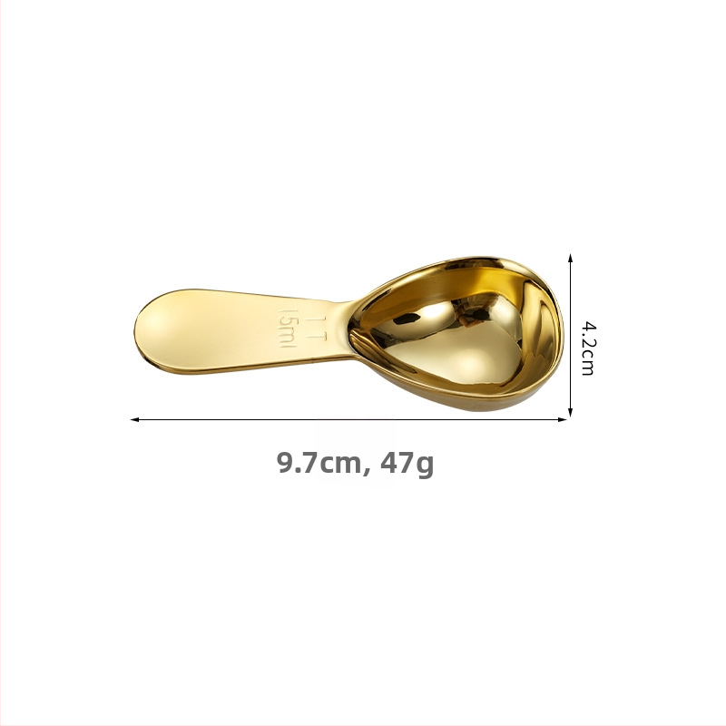 Lingură de măsurare pentru lapte praf din oțel inoxidabil 304, mâner adânc, 15/30 ml, pentru ceai și cafea