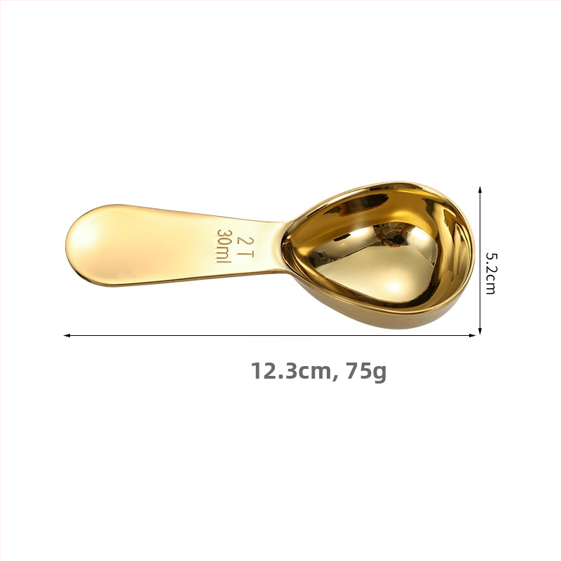 Lingură de măsurare pentru lapte praf din oțel inoxidabil 304, mâner adânc, 15/30 ml, pentru ceai și cafea