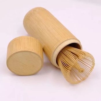 Set de unelte pentru matcha: perie de ceai din bambus, perie pentru matcha, lingură de ceai, bețișor pentru ceai, ambalaj alb cu gravură, stil japonez.