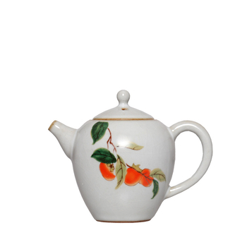 Ceainic ceramic cu mâner rotund, glazură Celadon, set Kung Fu de ceai