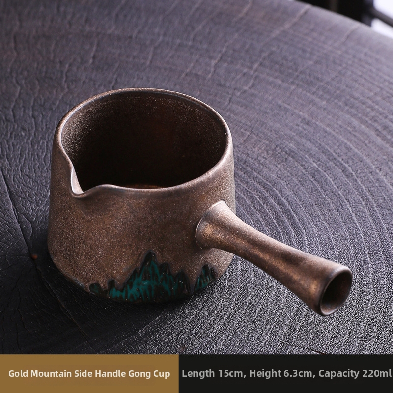 Ceainic în stil japonez Yuanshan și ceașcă Gongdao, set Kung Fu de ceai din ceramică, lucrat manual, pentru uz casnic