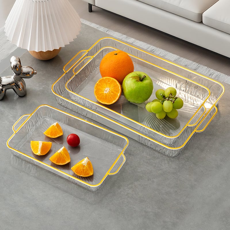 Tavă din plastic în stil nordic, pentru ceai și apă, farfurie dreptunghiulară pentru fructe