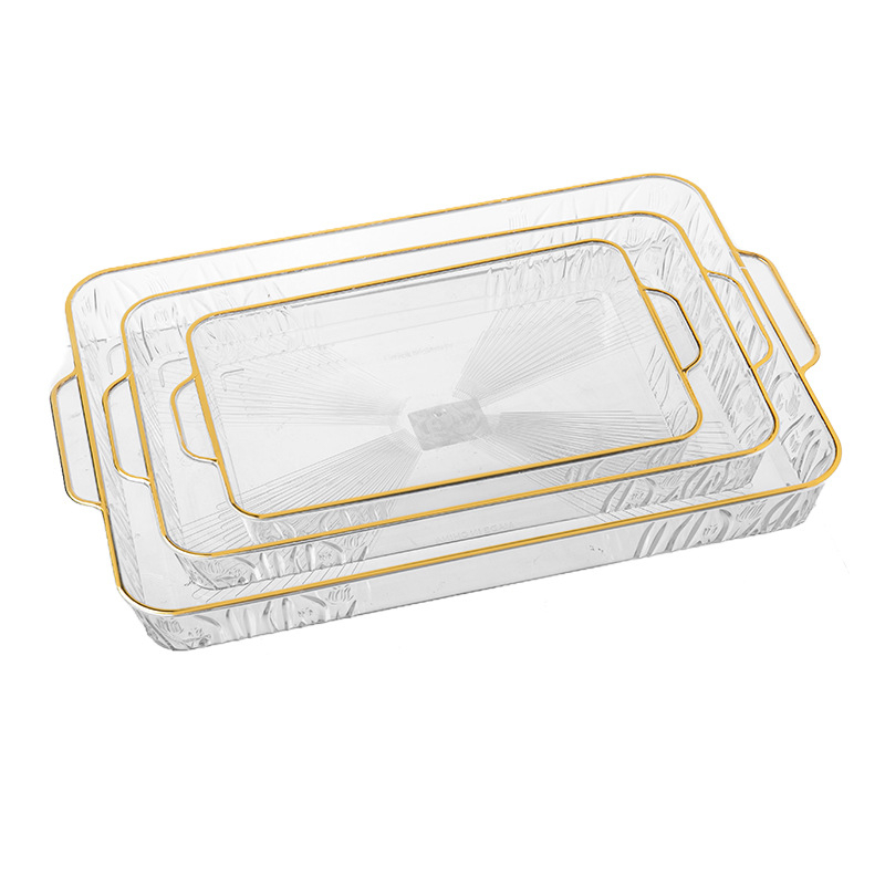 Tavă din plastic în stil nordic, pentru ceai și apă, farfurie dreptunghiulară pentru fructe