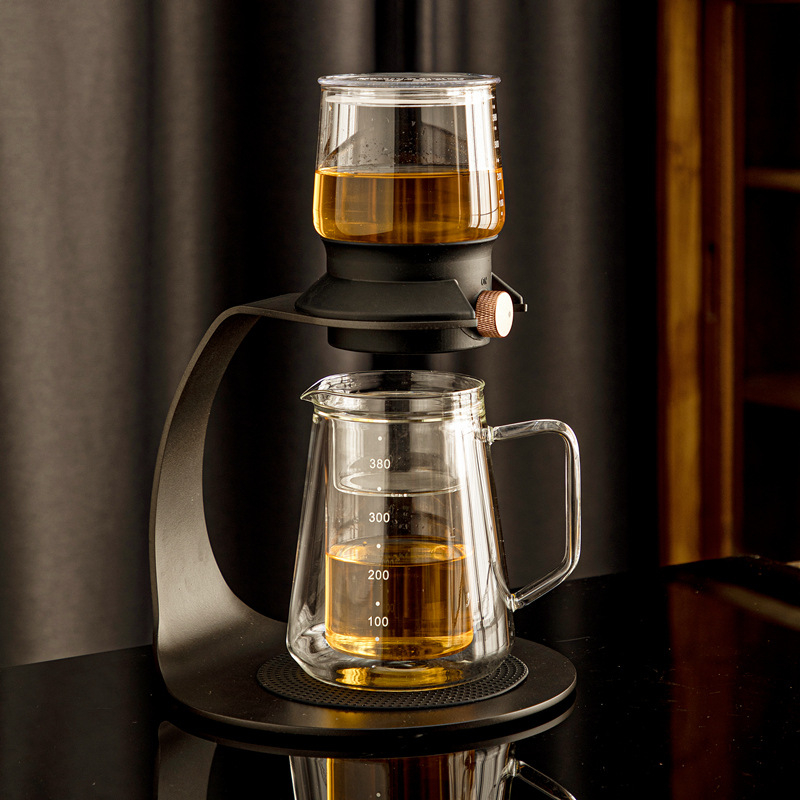 Mașină semi-automat de preparat ceai, set Gongfu modern din sticlă, pentru birou – cadou