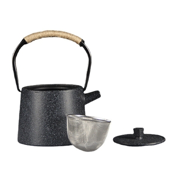 Ceainic din fontă, lucrat manual, pentru fierberea apei, ceainic de uz casnic, set de ceai, decor simplu pentru camera de ceai