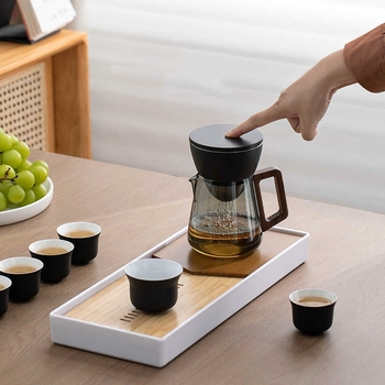 Set de ceai semi-automat pentru uz casnic, cutie cadou de lux pentru prepararea ceaiului, ceainic ceramic