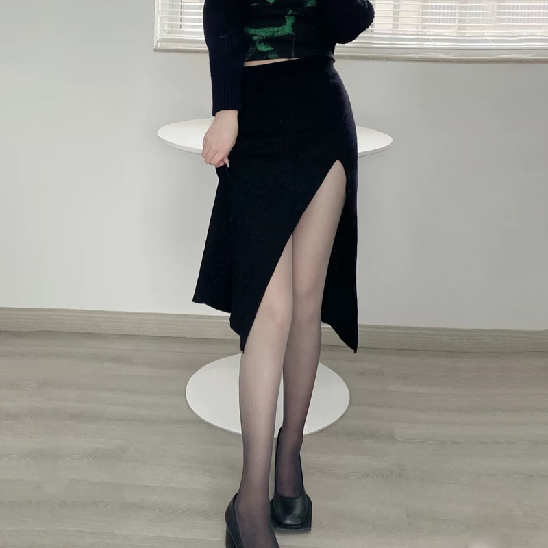 Šarene gradientne čarape-pantyhose, Y2K stil, boje slatkiša, tanke, vizualno produžuju noge