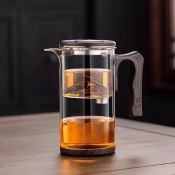 Ceașcă magnetică fără tijă pentru birou — sticlă borosilikat rezistentă la căldură, 550 ml