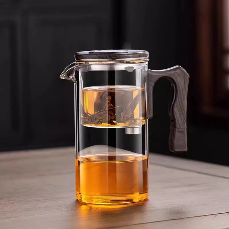 Ceașcă magnetică fără tijă pentru birou — sticlă borosilikat rezistentă la căldură, 550 ml