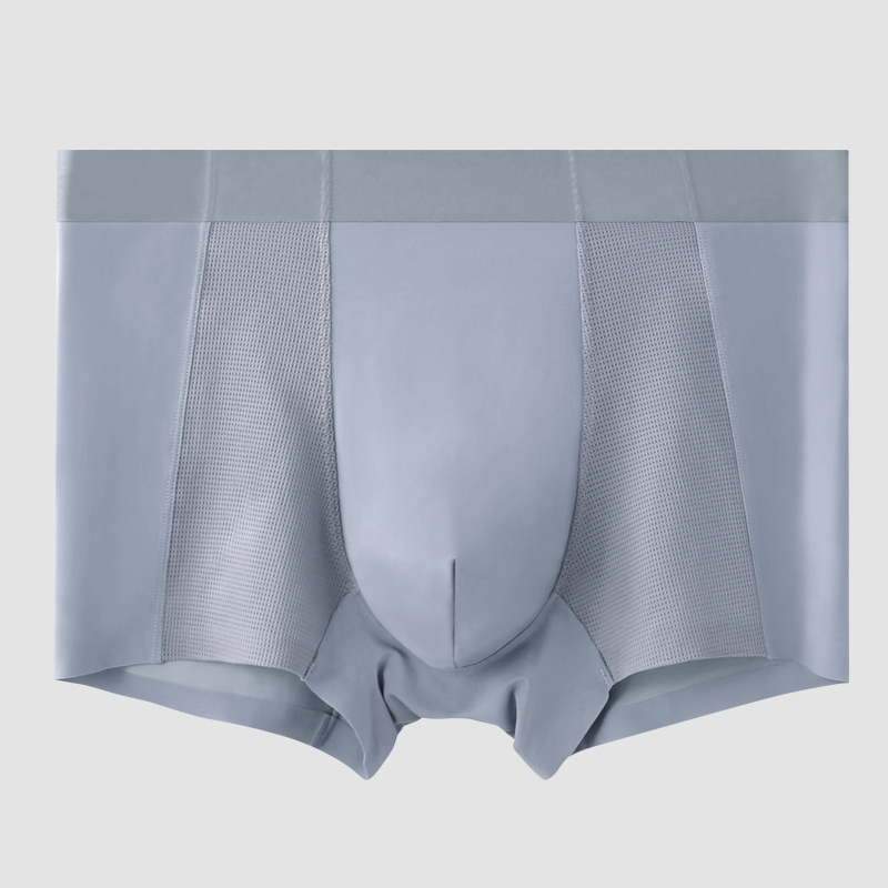 Muške bokserice Ice Silk, prozračne, tanke, mrežaste, bezšivne, jednobojne, ljeto