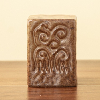 Accesoriu ceramic pentru ceai, retro, cu motiv gravat de nori, suport mare dreptunghiular pentru capac și bază de capac pentru ceainic, seturi chinezești de ceai
