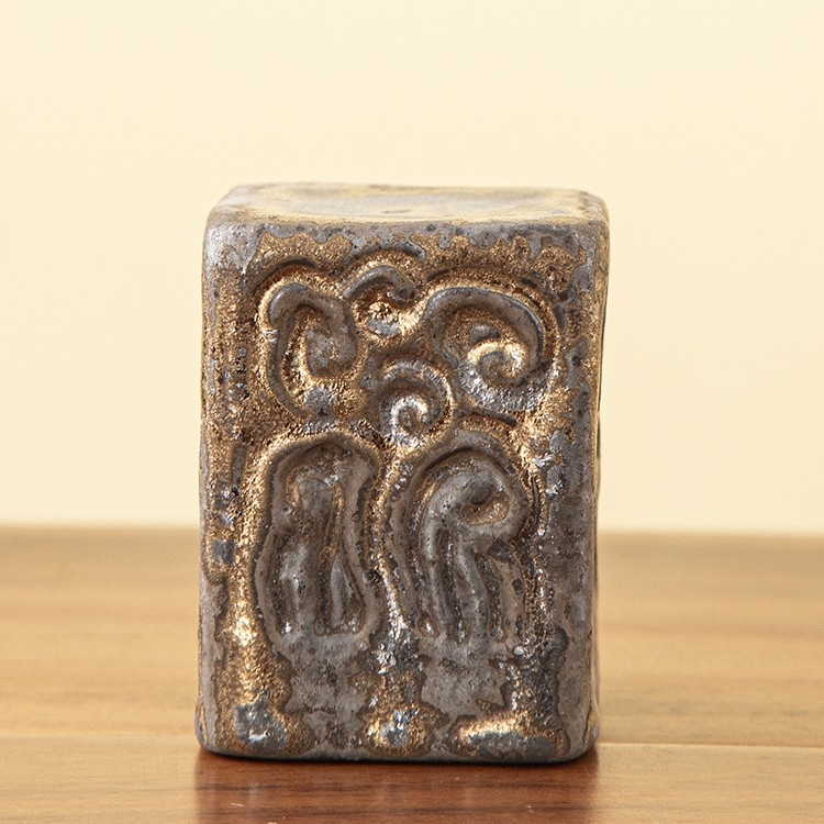 Accesoriu ceramic pentru ceai, retro, cu motiv gravat de nori, suport mare dreptunghiular pentru capac și bază de capac pentru ceainic, seturi chinezești de ceai