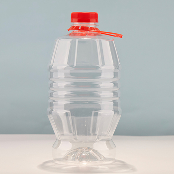 500 ml διαφανές PET σφραγιζόμενο μπουκάλι με καπάκι για ποτά, τετράγωνο παχύ πλαστικό μπουκάλι