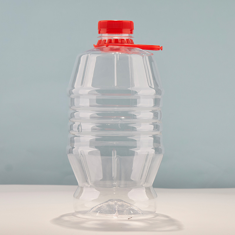 500 ml διαφανές PET σφραγιζόμενο μπουκάλι με καπάκι για ποτά, τετράγωνο παχύ πλαστικό μπουκάλι