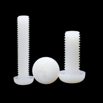 M2.5 șurub din nailon cu cap rotund, șurub cu cap cruce (Phillips), piuliță din nailon, șurub izolant din plastic