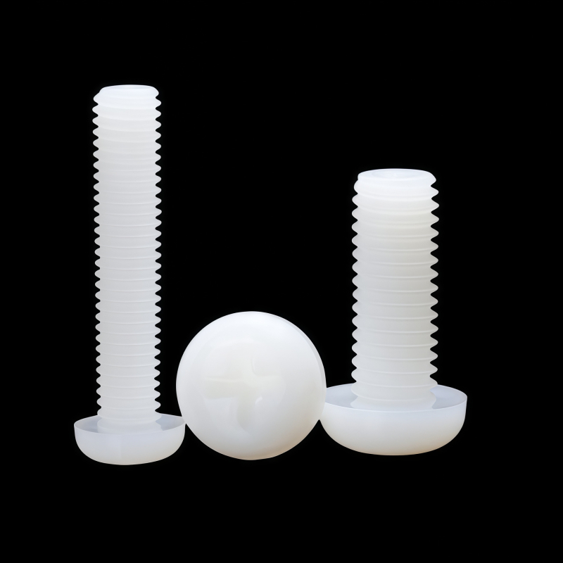M2.5 șurub din nailon cu cap rotund, șurub cu cap cruce (Phillips), piuliță din nailon, șurub izolant din plastic