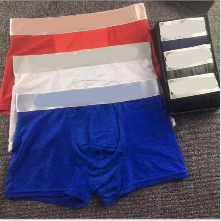 Muške bokserice od ledenog svile, prozračna mrežasta tkanina